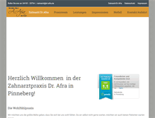 Tablet Screenshot of dr-afra.de